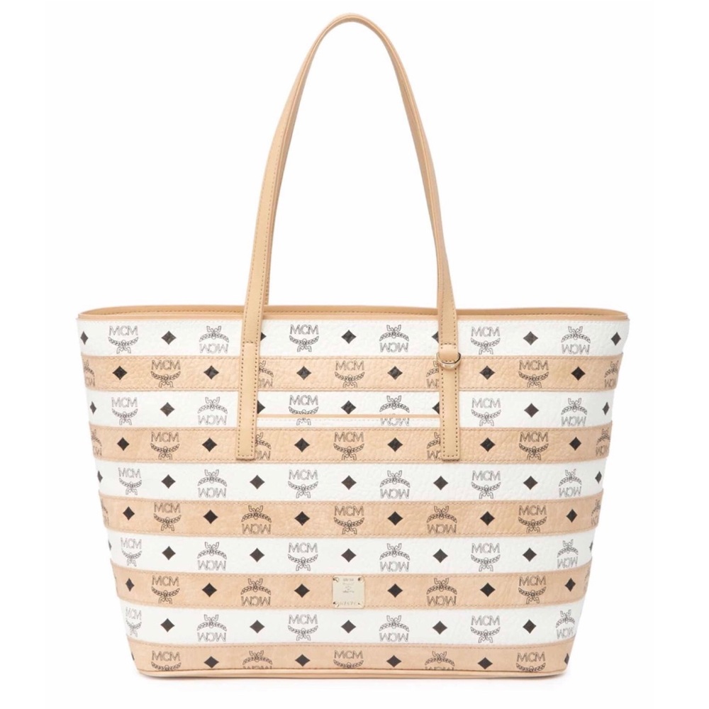 Spot Viseto Medium Tote Bag (Beige)